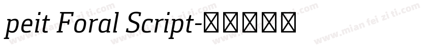 peit Foral Script字体转换